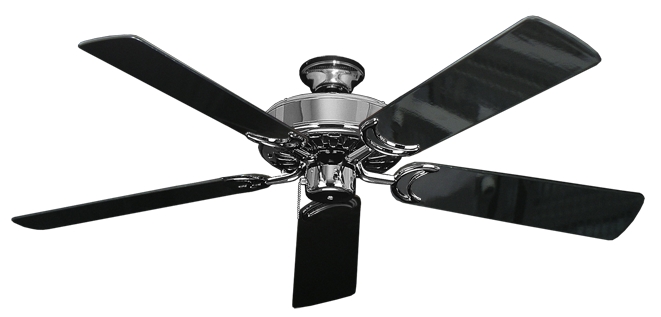 black ceiling fan